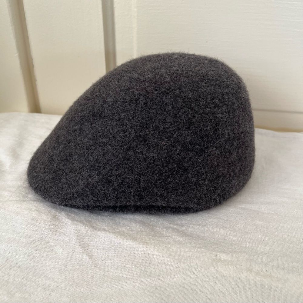 Apt.9 Gray 100% Wool Cabbie Hat Driver Newsboy Beret Gatsby Cap Men L/XL